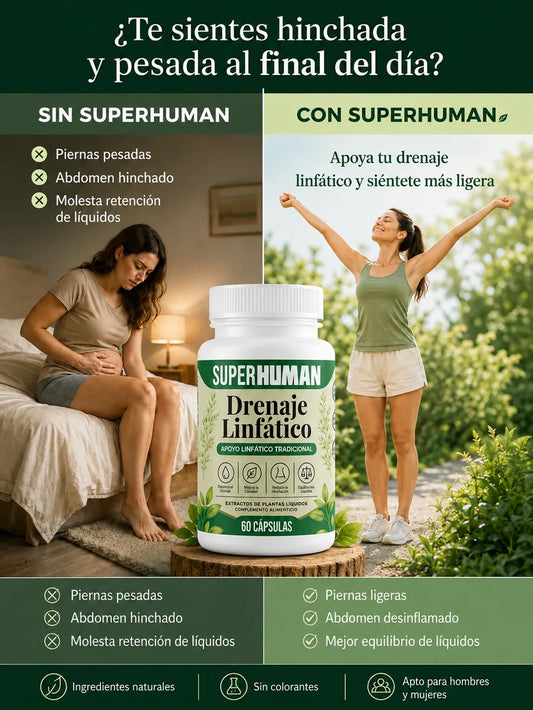 Suplemento Natural para Hígado y Drenaje Linfático cápsulas (60 cápsulas) SUPER HUMAN